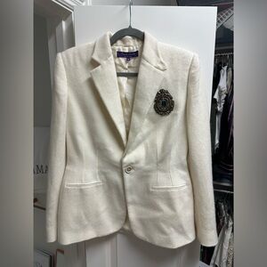 Vintage Ralph Lauren Purple Collection 100% Cashmere Blazer